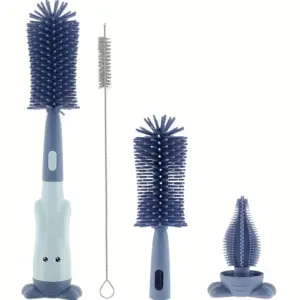 kit 3 escovas para limpeza de mamadeiras