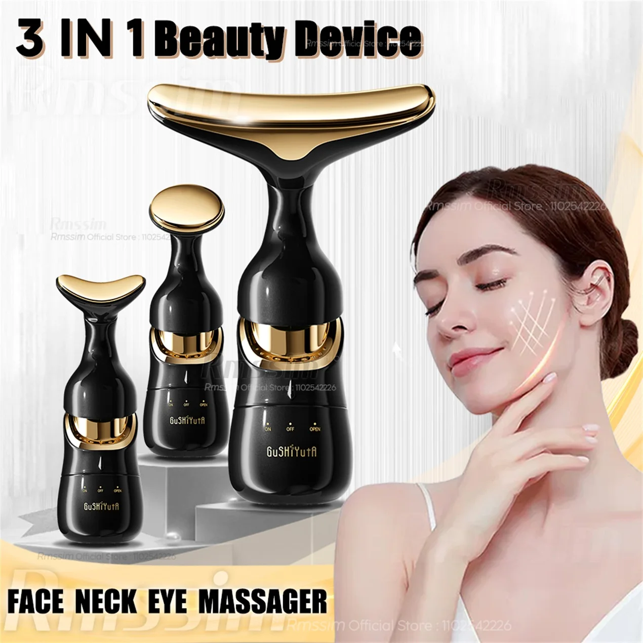massageador facial microcorrente