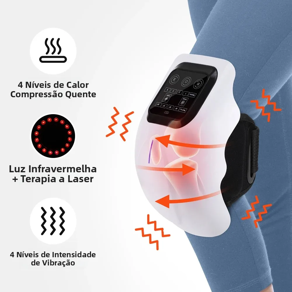 Massageador de Joelho Sem Fio GI-556 com Aquecimento e Vibração - Imagem 2