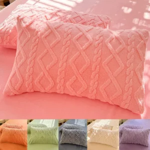 fronhas de cama de velo coral