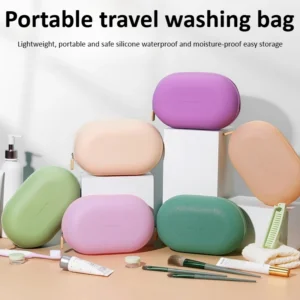 bolsa cosmética silicone viagem