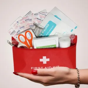 kit primeiros socorros portátil