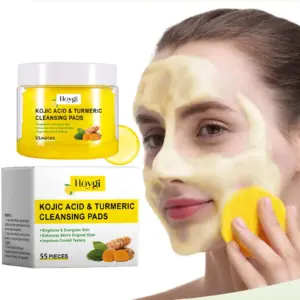 almofadas de limpeza facial com ácido kójico