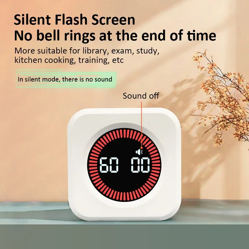 Temporizador Digital Cubo Sensor Gravidade 4 Tempos Recarregável - Imagem 2