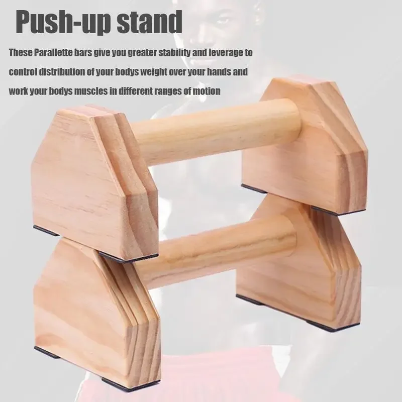 Suporte de Madeira para Flexão Calistenia Marrom - Imagem 4