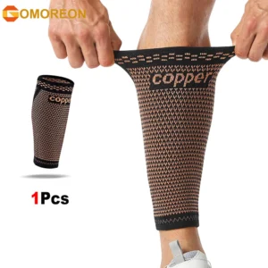 manga de compressão de panturrilha com cobre