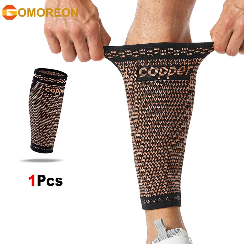manga de compressão de panturrilha com cobre