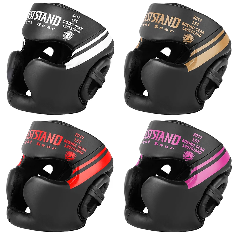Capacete Boxe Muay Thai Gingpai Couro PU Vermelho - Imagem 3