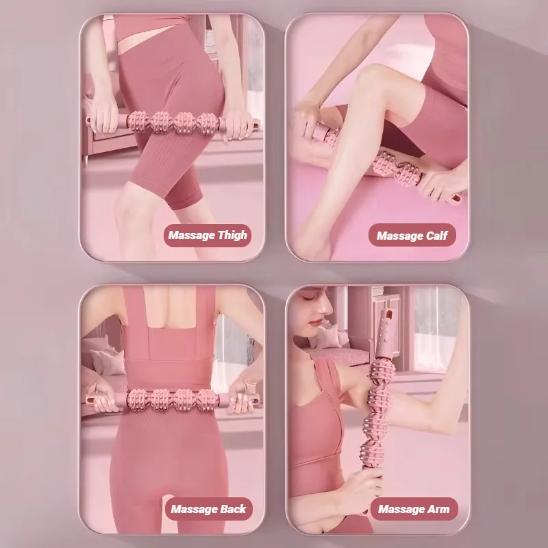 Bastão de Massagem Rolo Lobo Dente Fáscia para Músculos - Imagem 4