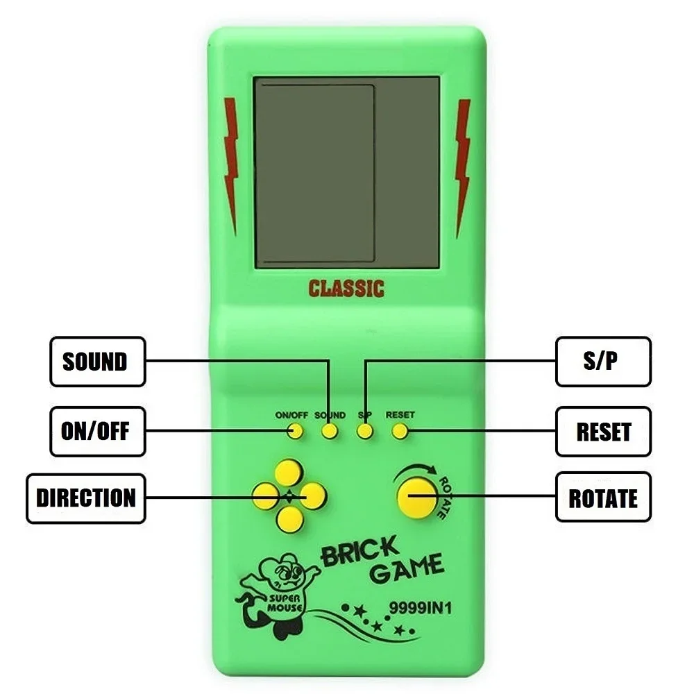 Mini Game Console Portátil Brick Game Azul - Imagem 2