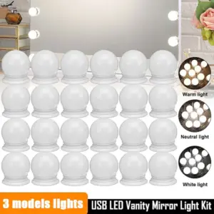 lâmpadas led espelho maquiagem usb
