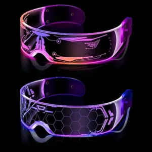 óculos led colorido futurista
