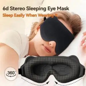 máscara de dormir 3D preta