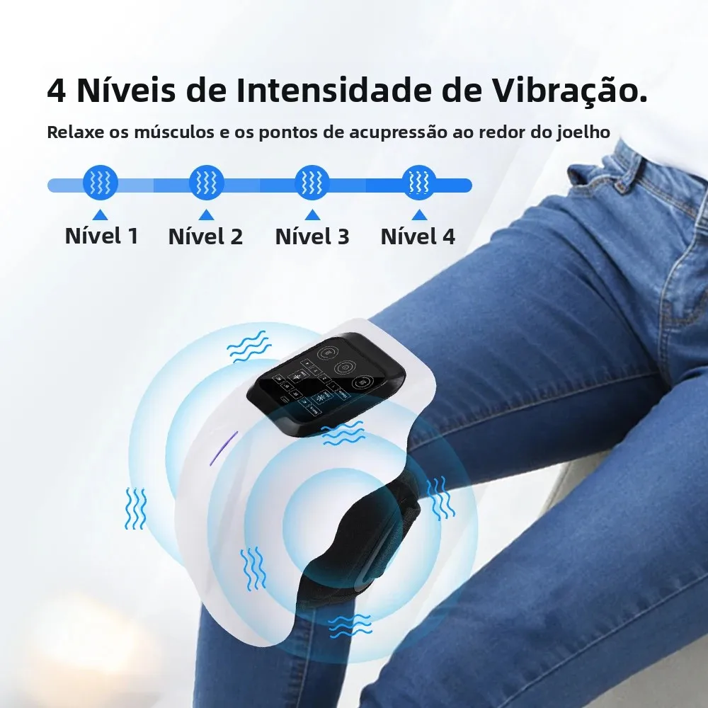 Massageador de Joelho Sem Fio GI-556 com Aquecimento e Vibração - Imagem 5