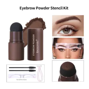 kit carimbo de sobrancelha com estêncil
