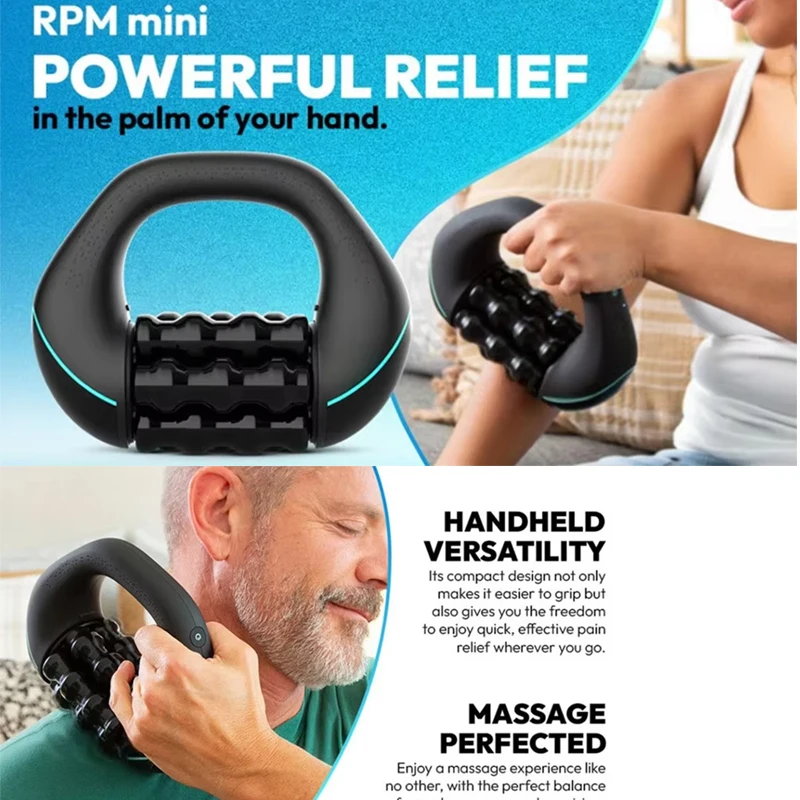 Mini Massageador Percussivo Portátil Rolante 3 Velocidades - Imagem 6