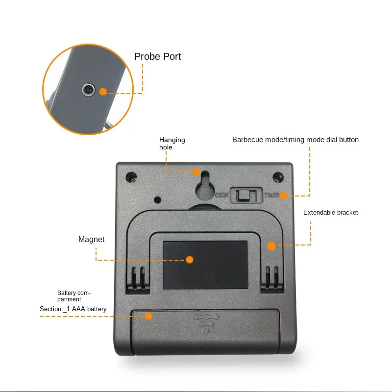 Termômetro Digital Remoto Tp700 para Alimentos Sonda Cozinha Forno - Imagem 5
