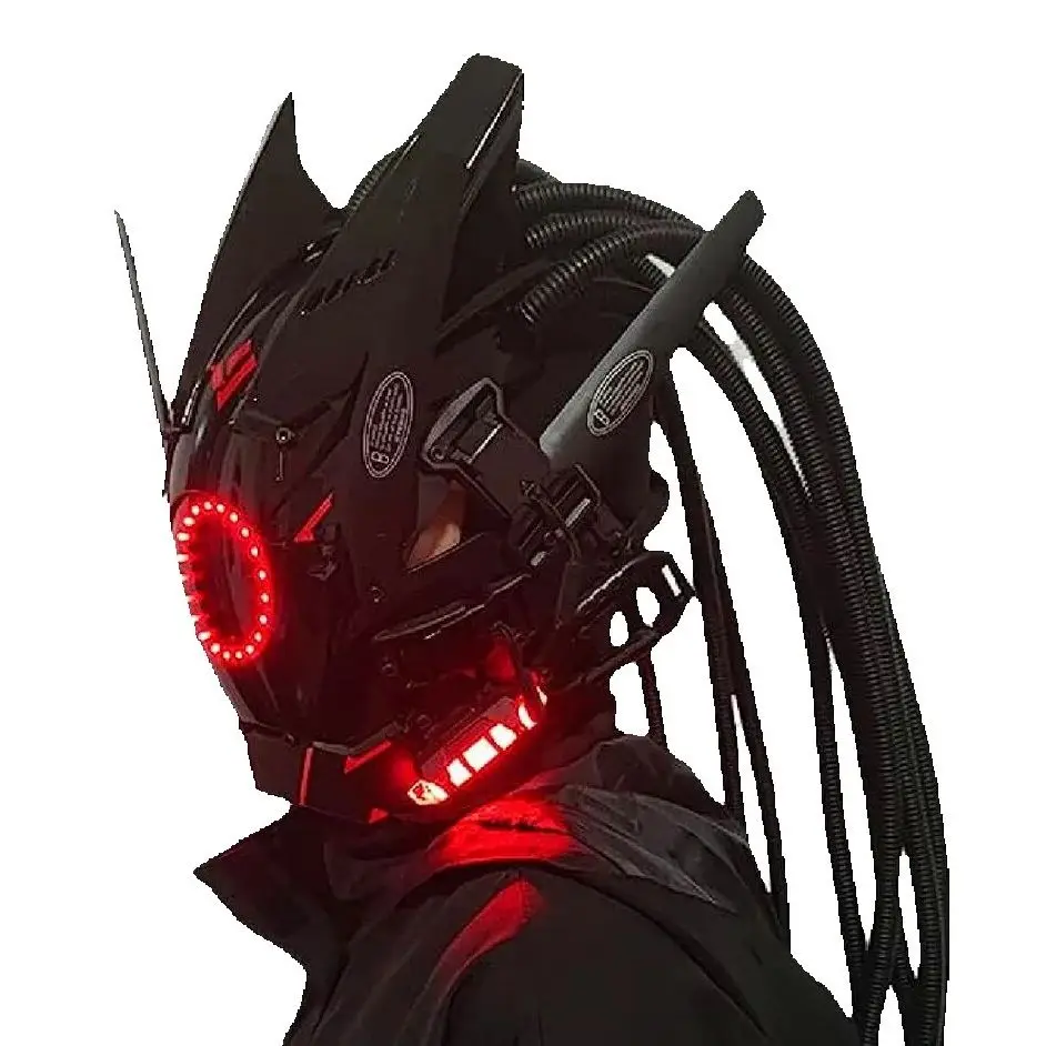 Máscara LED Cyberpunk Festival Festa Cosplay Adulto - Imagem 5