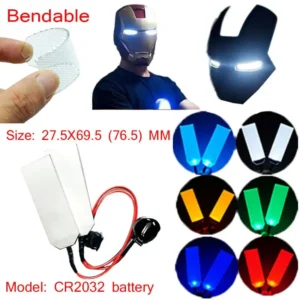 máscara de led dobrável para capacete