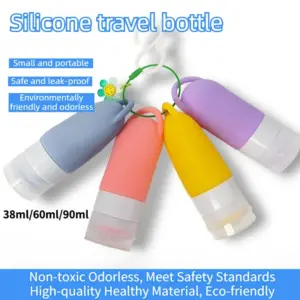 kit frascos de silicone para viagem