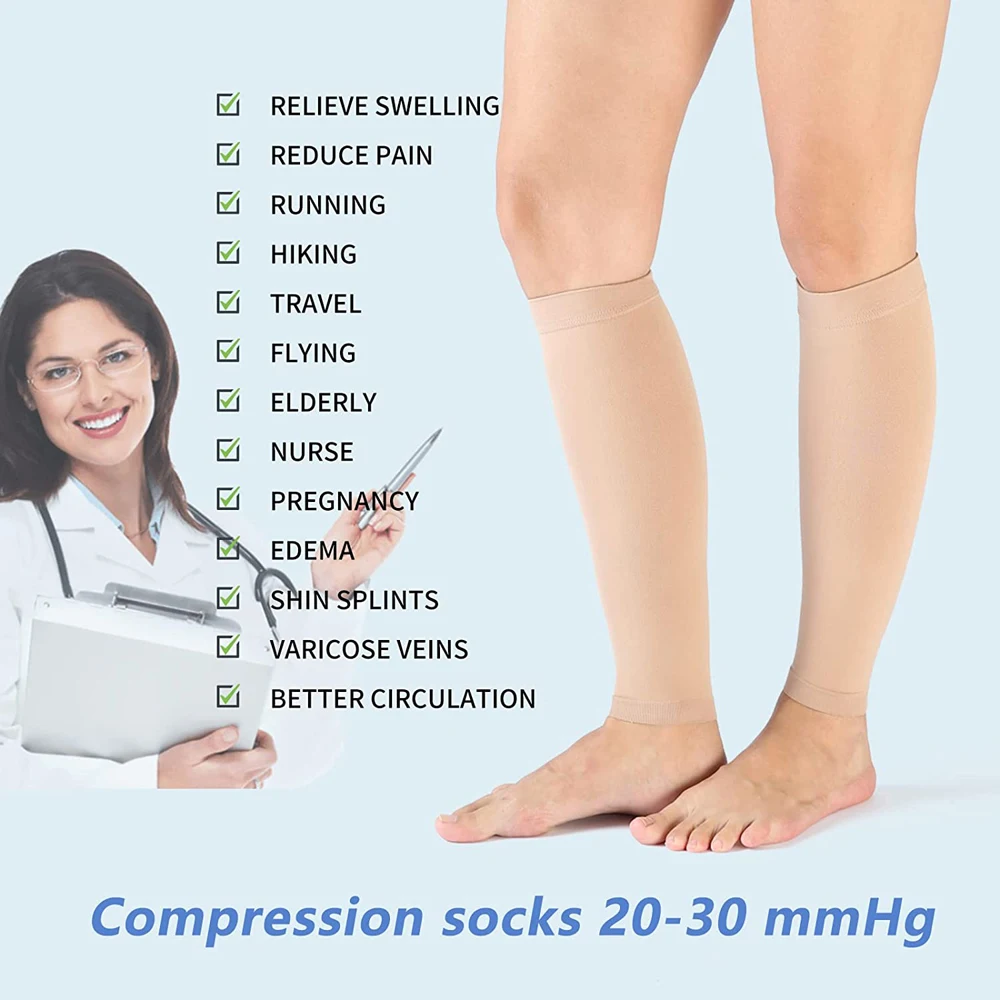 Manga de Compressão para Panturrilha 30-40 mmHg Sem Pé - Imagem 4