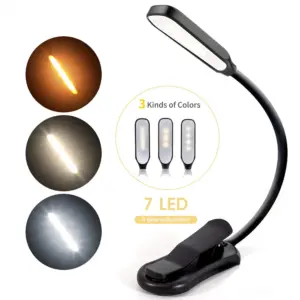 luz de leitura recarregável mini 7 led