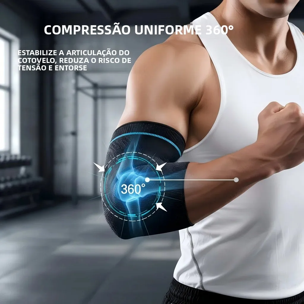 Manga Compressão VBOSI Cotovelo Tricô 3D Unissex - Imagem 2