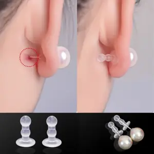 brinco anti-piercing almofada de silicone