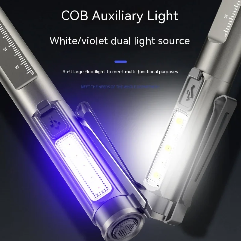 Lanterna Clínica LED Recarregável USB-C com Luz Branca e Amarela - Imagem 2
