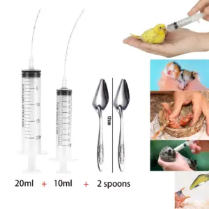 alimentador de pássaros bebês seringa