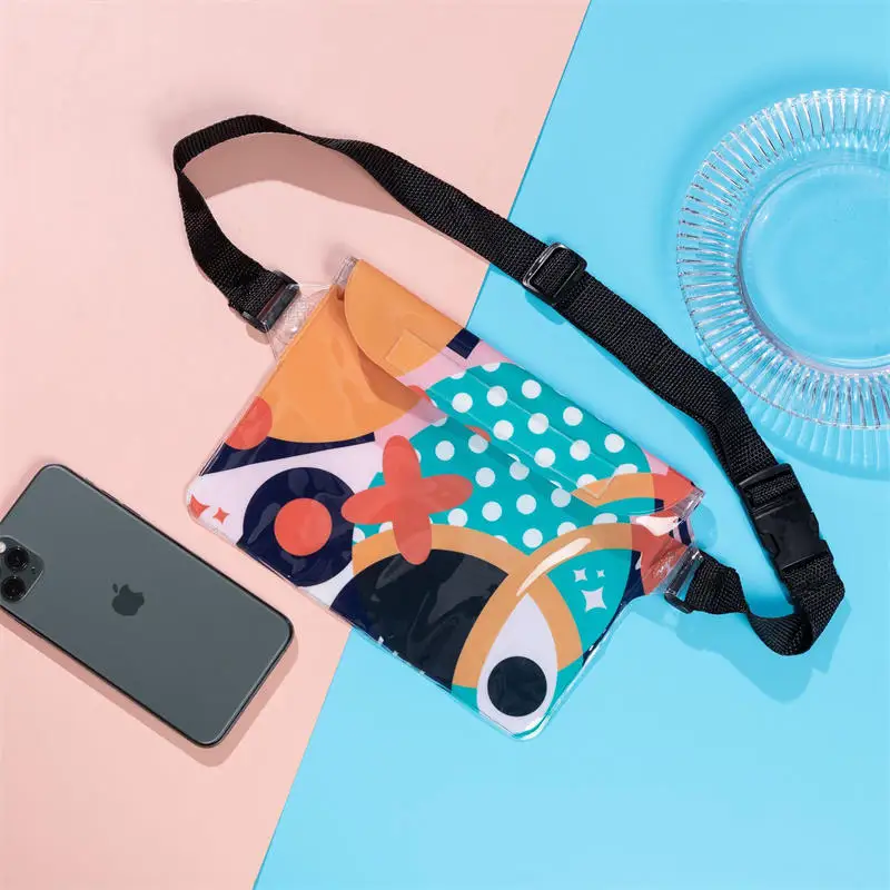 Bolsa Seca Impermeável 5L Viagem Natação Rosa Vermelha - Imagem 5