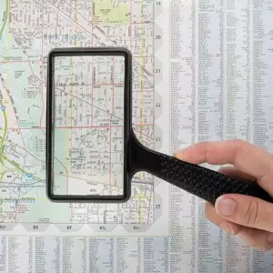 lupa retangular portátil