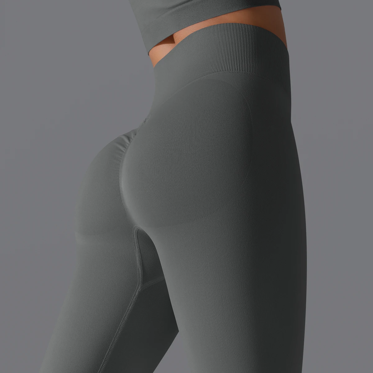 Legging Yoga Cintura Alta Sem Costura Scrunch - Imagem 5