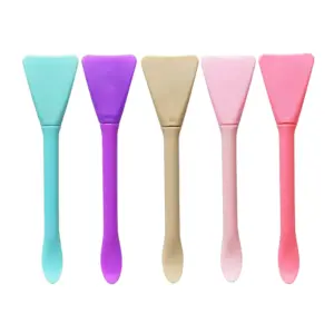 kit 5 pincéis espátula silicone para máscara facial