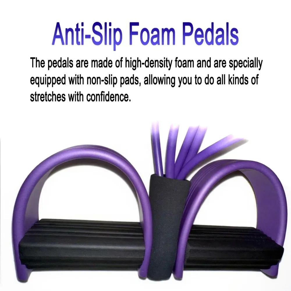 Faixa de Resistência com Pedal 6 Tubos para Exercícios - Imagem 6