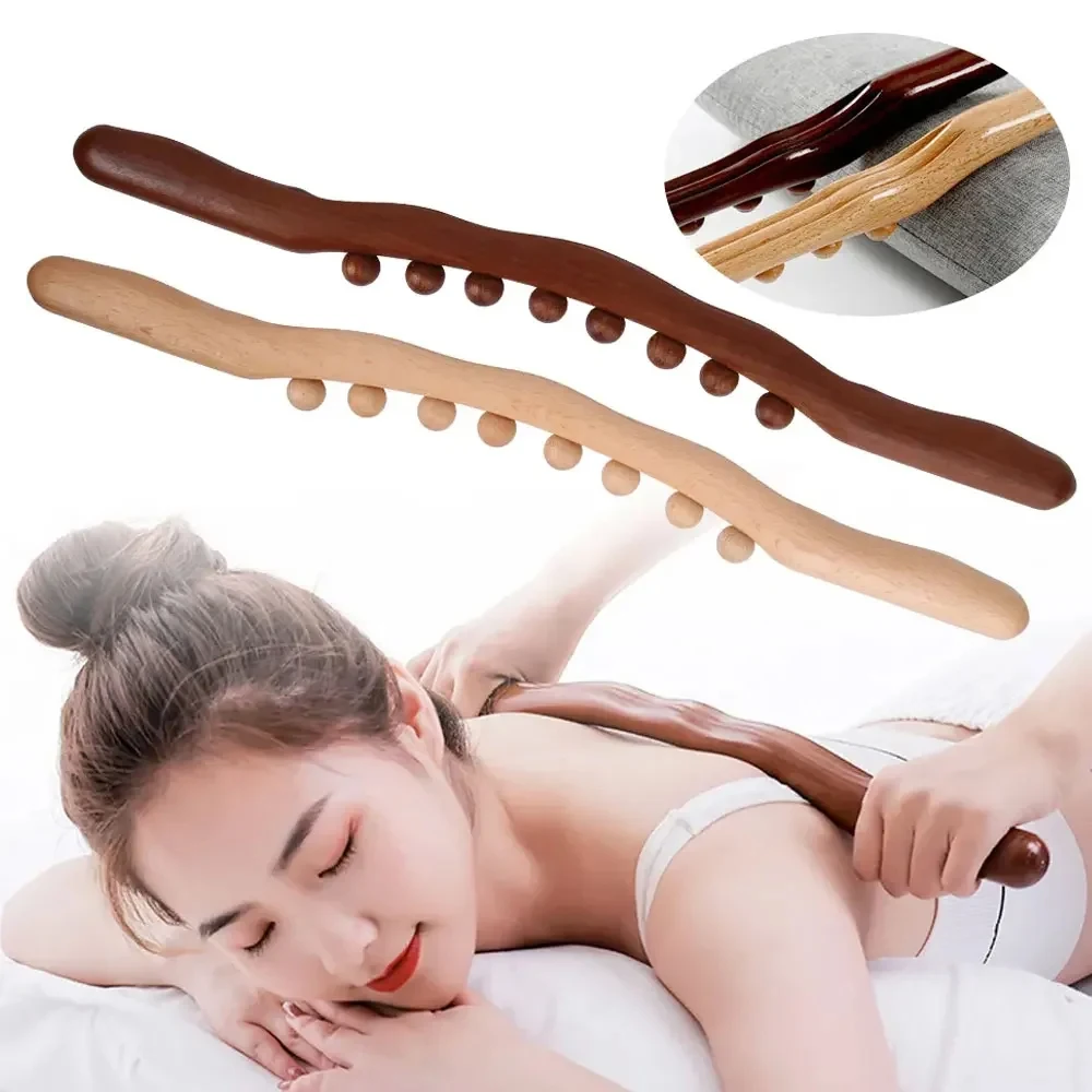 Guasha de Madeira 2 em 1 para Massagem Corporal Violeta - Imagem 2
