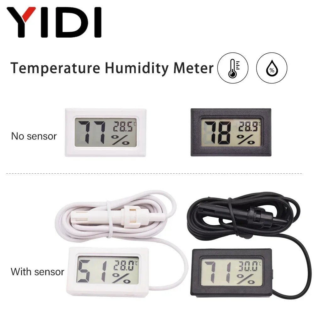 Yidi Higrômetro Termômetro Digital com Sonda Branco - Imagem 5