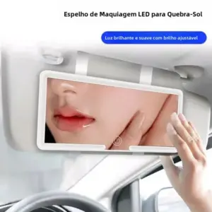 espelho cosmético led para carro