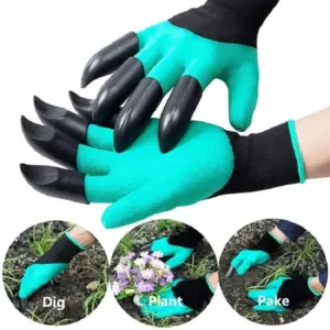 luvas de jardinagem com garras