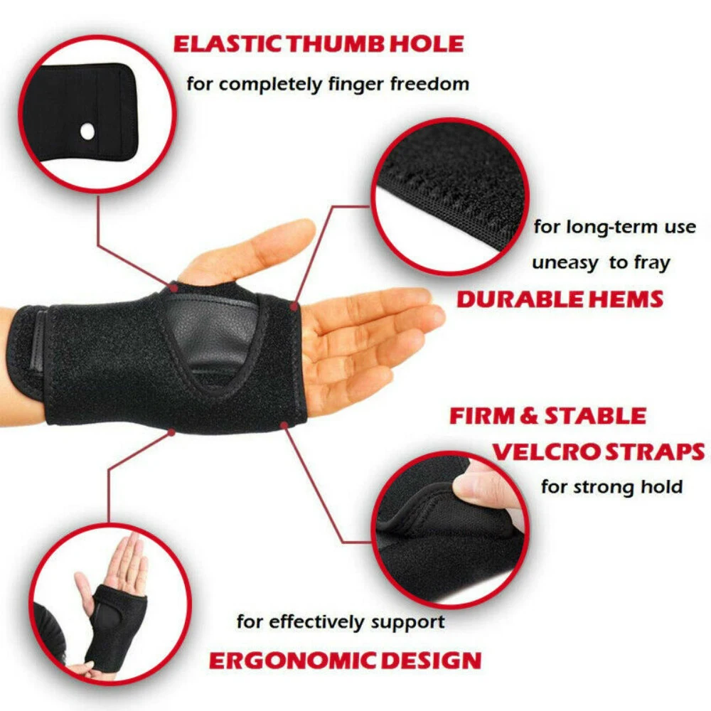 Cinta de Pulso Carpal Tunnel Stawin, Com Tala, Branco - Imagem 5