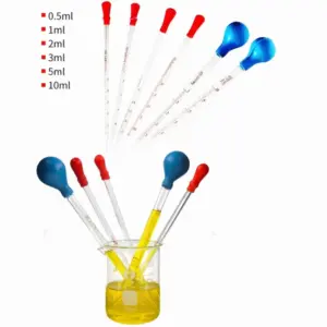 pipetas graduadas de vidro