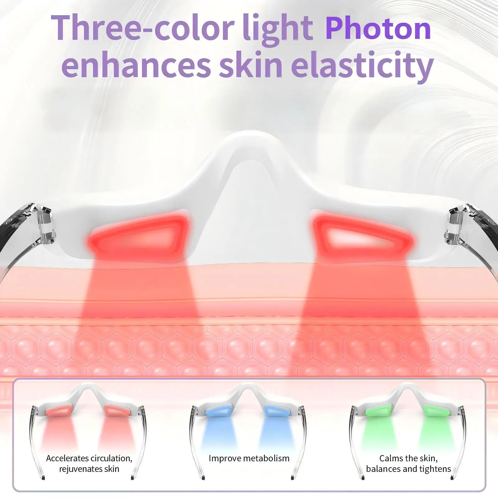 Dispositivo de Beleza LED 3 Cores para Olhos Massageador Microcorrente - Imagem 2