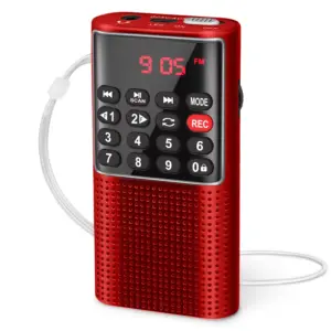 mini rádio fm portátil teclado numérico