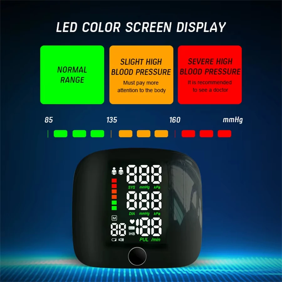 Monitor de Pressão Arterial de Pulso Automático Display Grande - Imagem 5