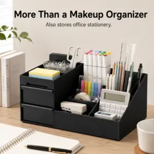 organizador de maquiagem de mesa com gavetas