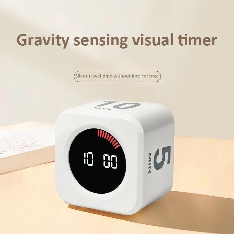 Temporizador Digital Cubo Sensor Gravidade 4 Tempos Recarregável - Imagem 5