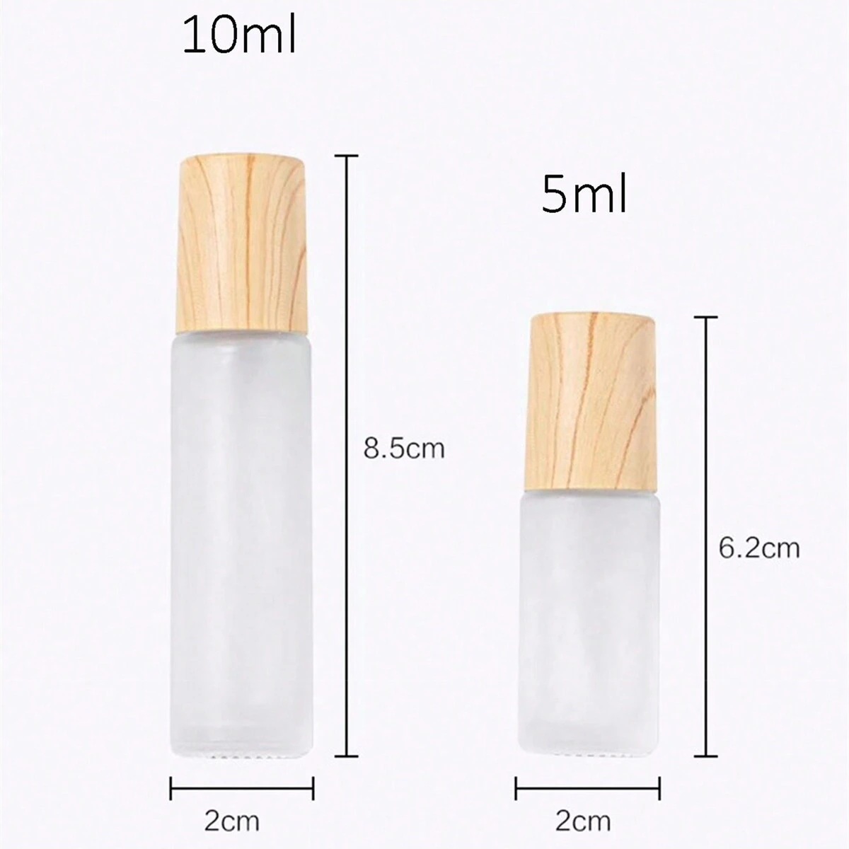 Kit 3 Frascos Roll-on Vidro Fosco 5ml/10ml com Tampa Metálica - Imagem 5