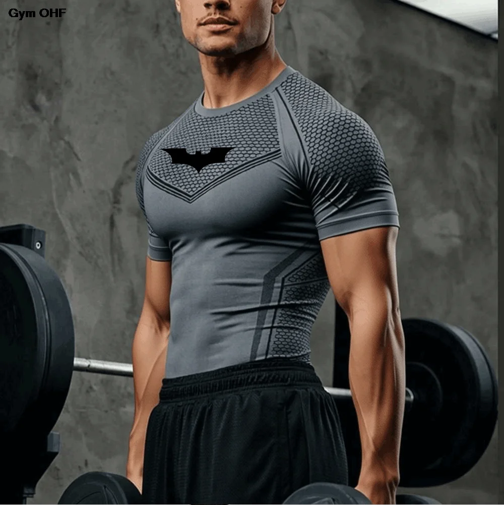 Camiseta Compressão Masculina Treino Secagem Rápida Respirável - Imagem 3