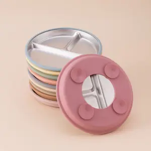 prato de aço inoxidável com ventosa para bebê