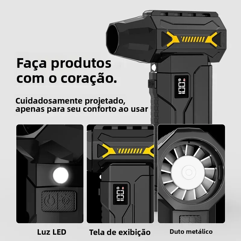 Soprador Turbo Portátil 580.000 RPM Preto/Cinza - Imagem 2